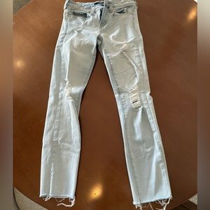 Aeropostale low rise ripped jeans